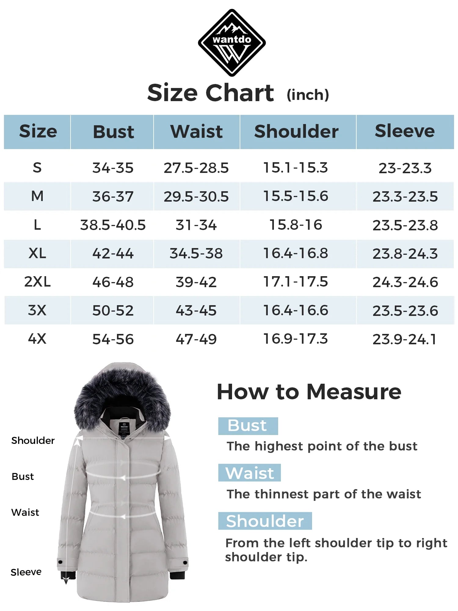 Women'S Warm Puffer Jacket Windproof Winter Jackets Long Parka Charcoal S